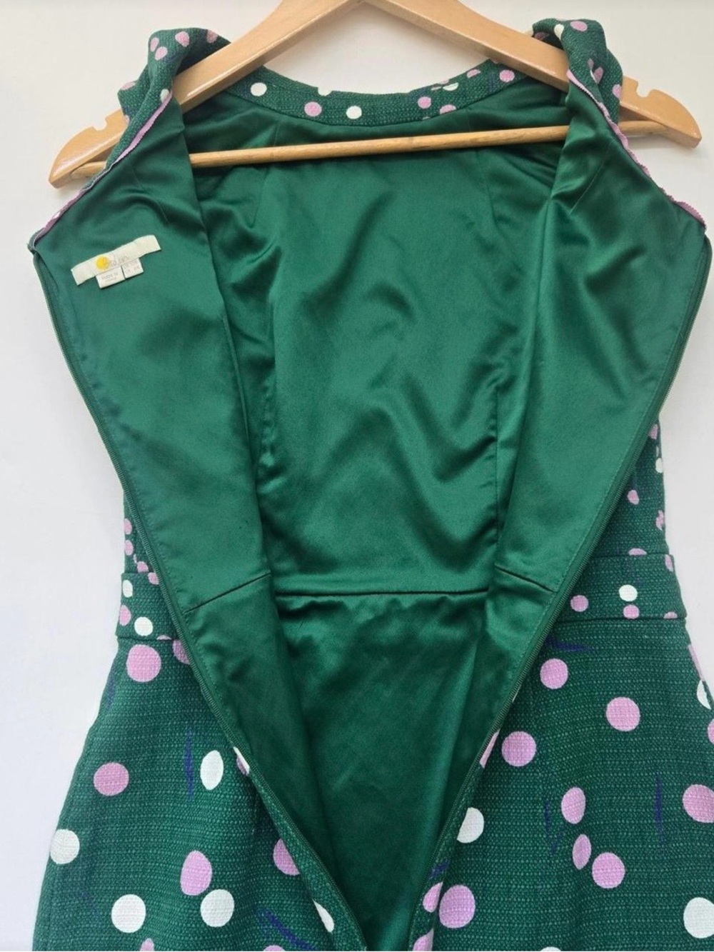 New BODEN Martha Shift Dress in Sap Green Dandelion - Picture 7 of 11